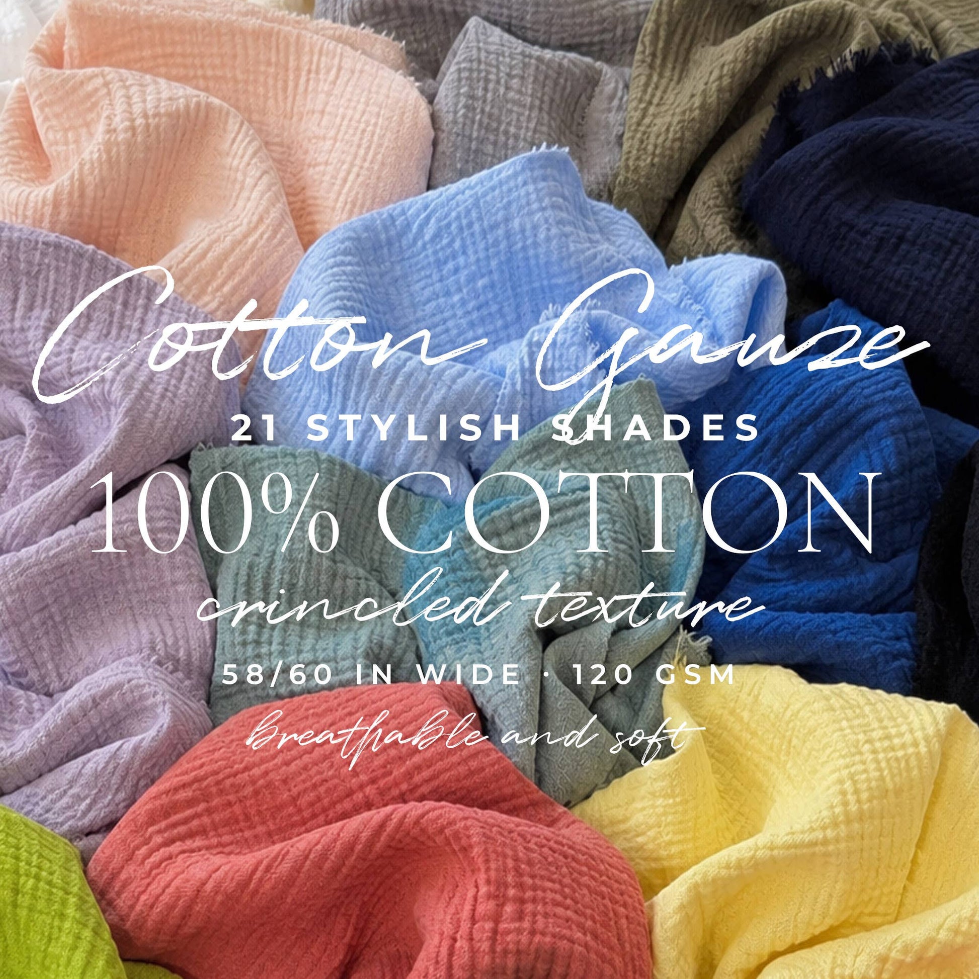 Secret Spark-Cotton Gauze Solid-fabric-gather here online