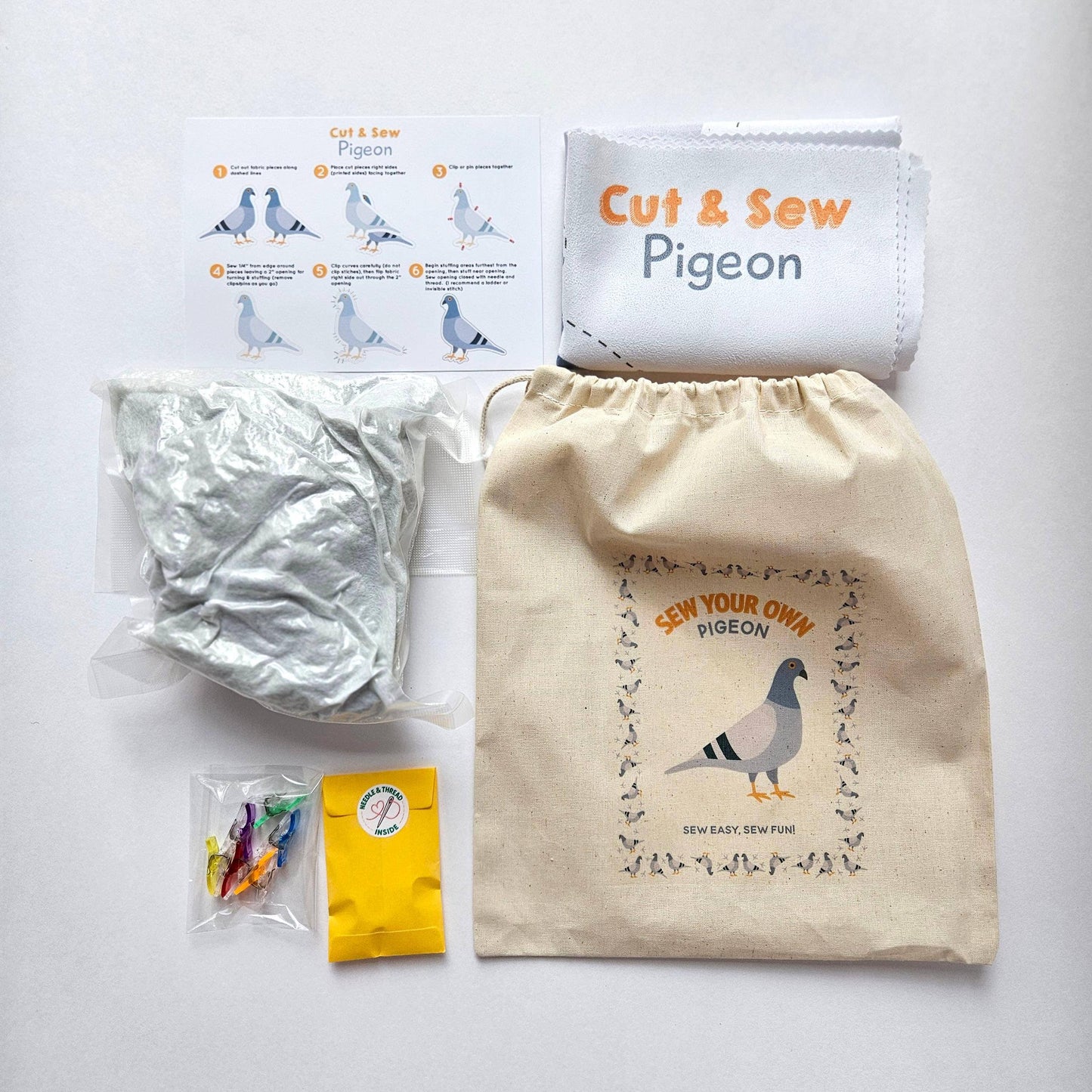 Nickwilljack-DIY Beginner Pigeon Sewing Kit-sewing kit-gather here online