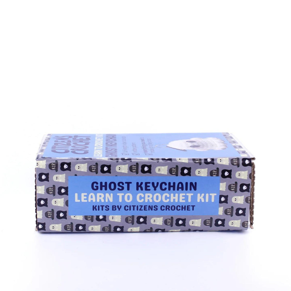 Citizens Crochet-Ghost Keychain Bag Charm - Beginner Crochet Kit-knitting / crochet kit-gather here online