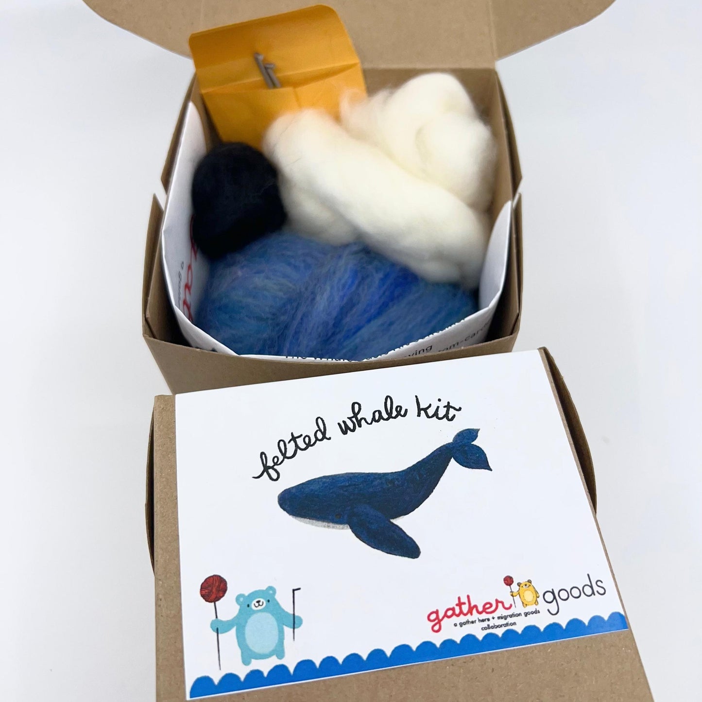 gather goods-Whale - Basic Needle Felting Kit-craft kit-gather here online