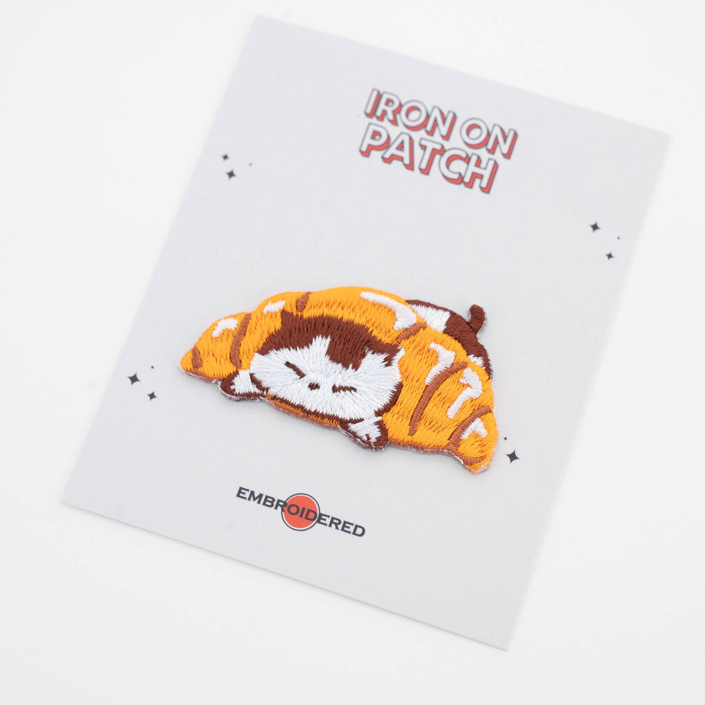 Great Zakka-Naptime Foodies Cat Iron-On Patch-patches + pins-Croissant-gather here online