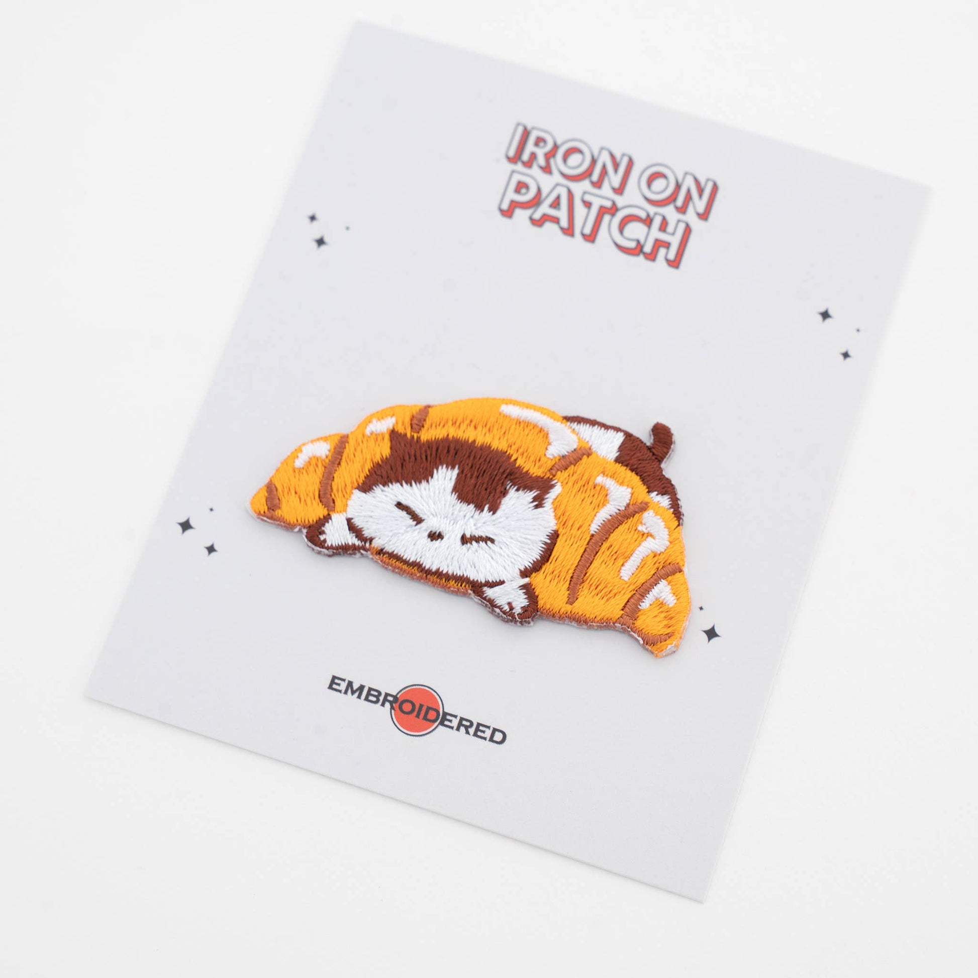 Great Zakka-Naptime Foodies Cat Iron-On Patch-patches + pins-Croissant-gather here online
