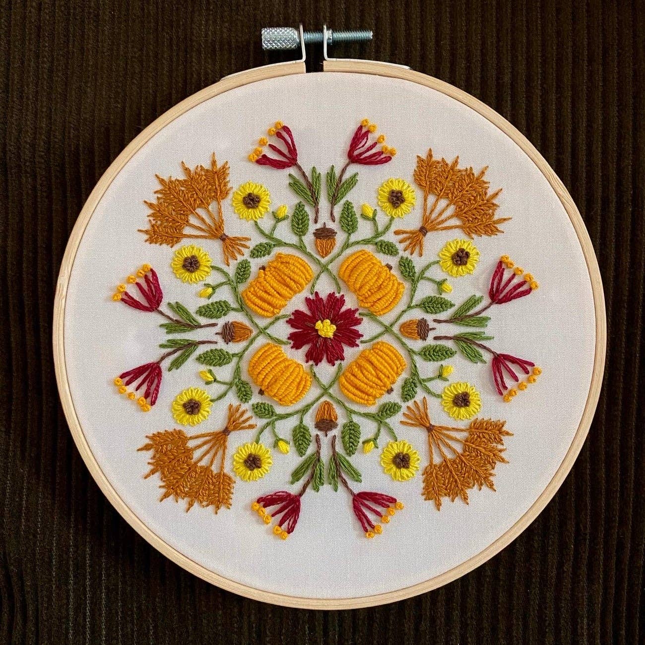 Stitches By Tiff-Harvest Mandala Embroidery Kit-embroidery kit-gather here online