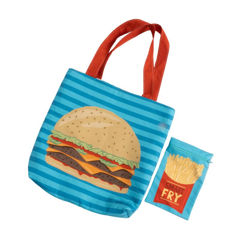 Moda-Hamburger Tote and Zipper Pouch Cut & Sew Panel-fabric panel-gather here online