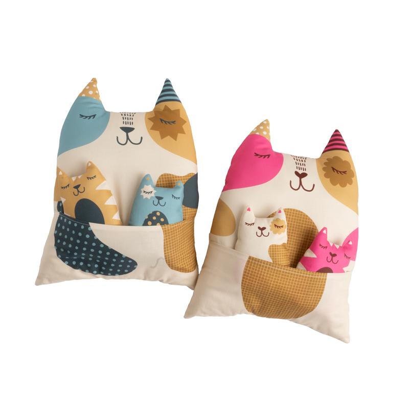 Moda-Cat Plushie Cut & Sew Panel-fabric panel-gather here online