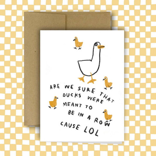 RANI BAN CO-Ducks In A Row Greeting Card-greeting card-gather here online