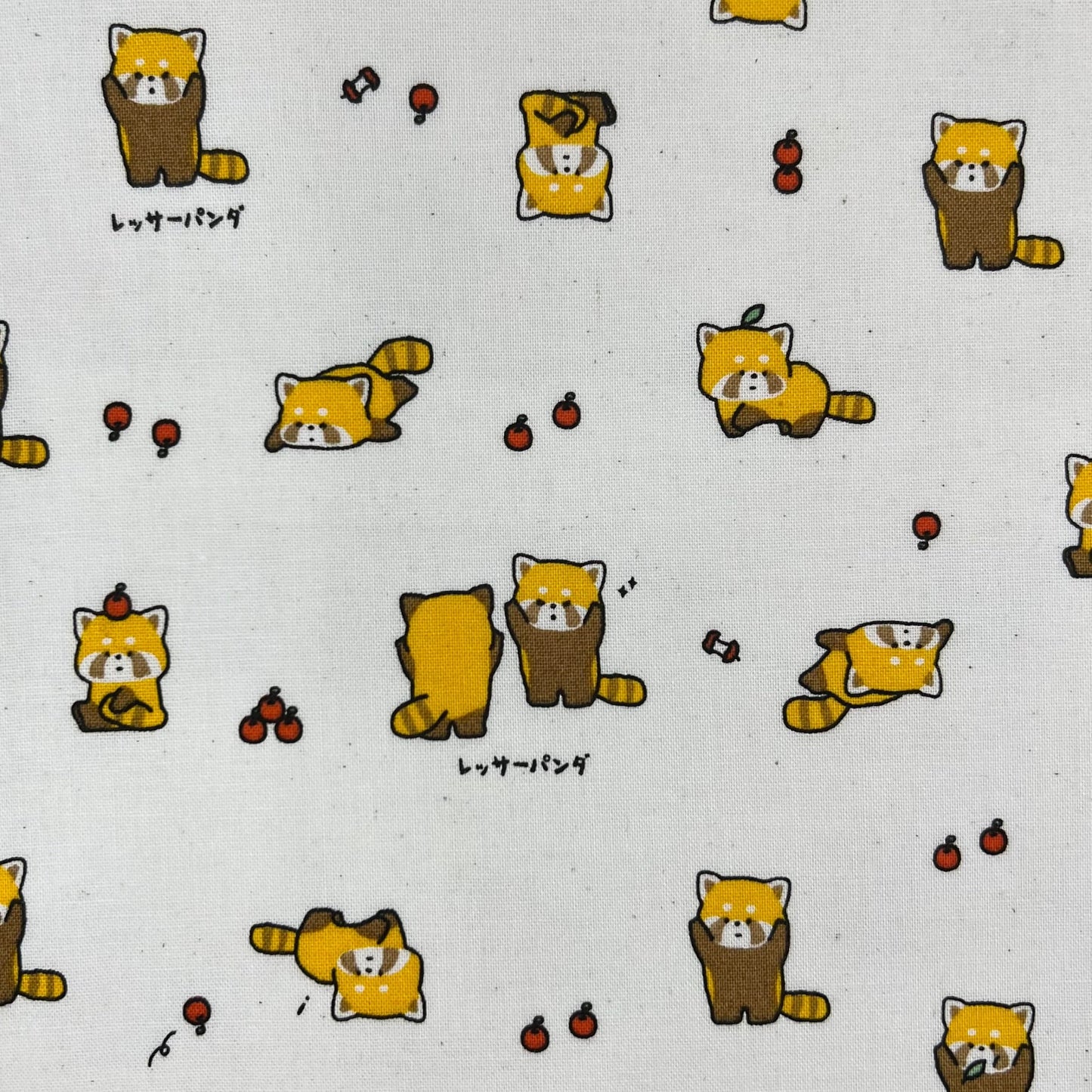 Cosmo-Playful Red Panda on Cotton Sheeting-fabric-gather here online