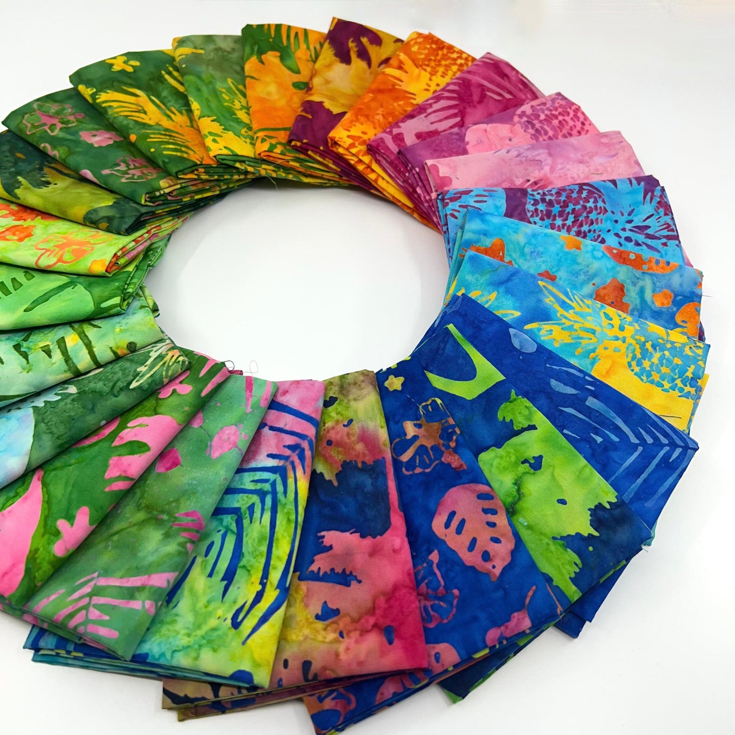 Fat Quarter Bundle of Artisan Batiks: Tropic Flora (24 Pieces)