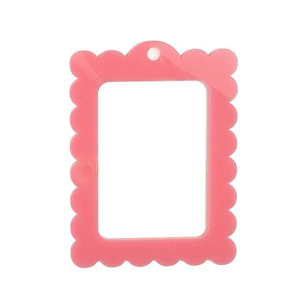 Fraymeworks-Bag Tag: Large Scallop Rectangle-craft notion-Pink-gather here online
