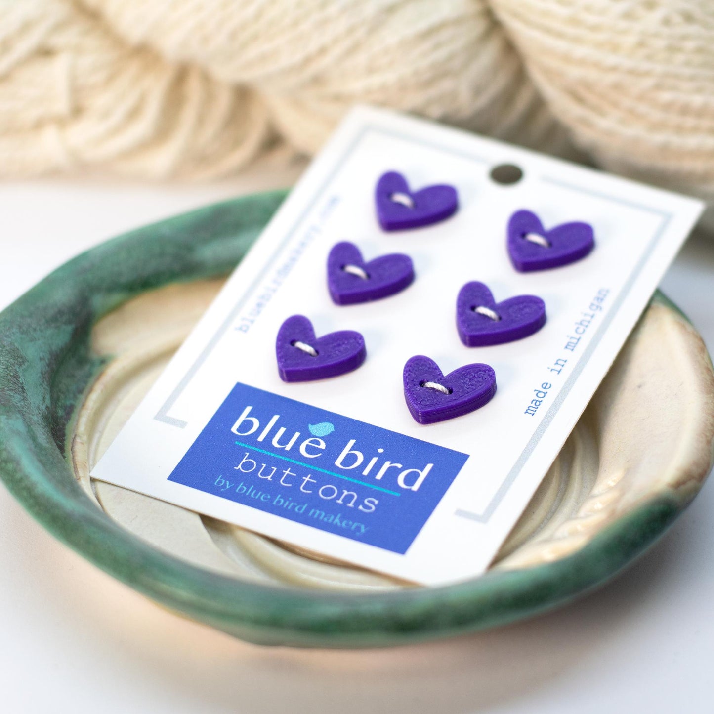 Blue Bird Makery-12mm Heart Buttons-button-Purple-gather here online