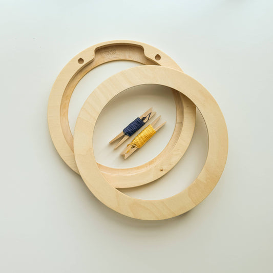 Modern Hoopla-Circle Embroidery Hoop Art Frame - 8" Natural Birch-embroidery notion-gather here online