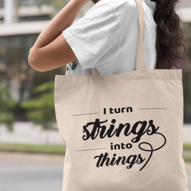 Never Not Knitting-I Turn String Into Things Tote-accessory-gather here online