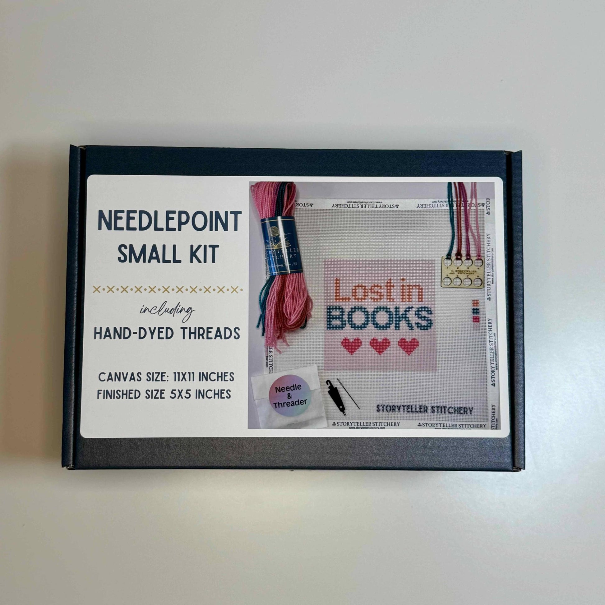 Storyteller Stitchery-Lost in Books Needlepoint Kit-xstitch kit-gather here online