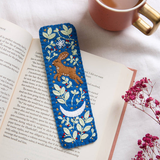 Hawthorn Handmade-Hare Bookmark Felt Craft Kit-embroidery kit-gather here online