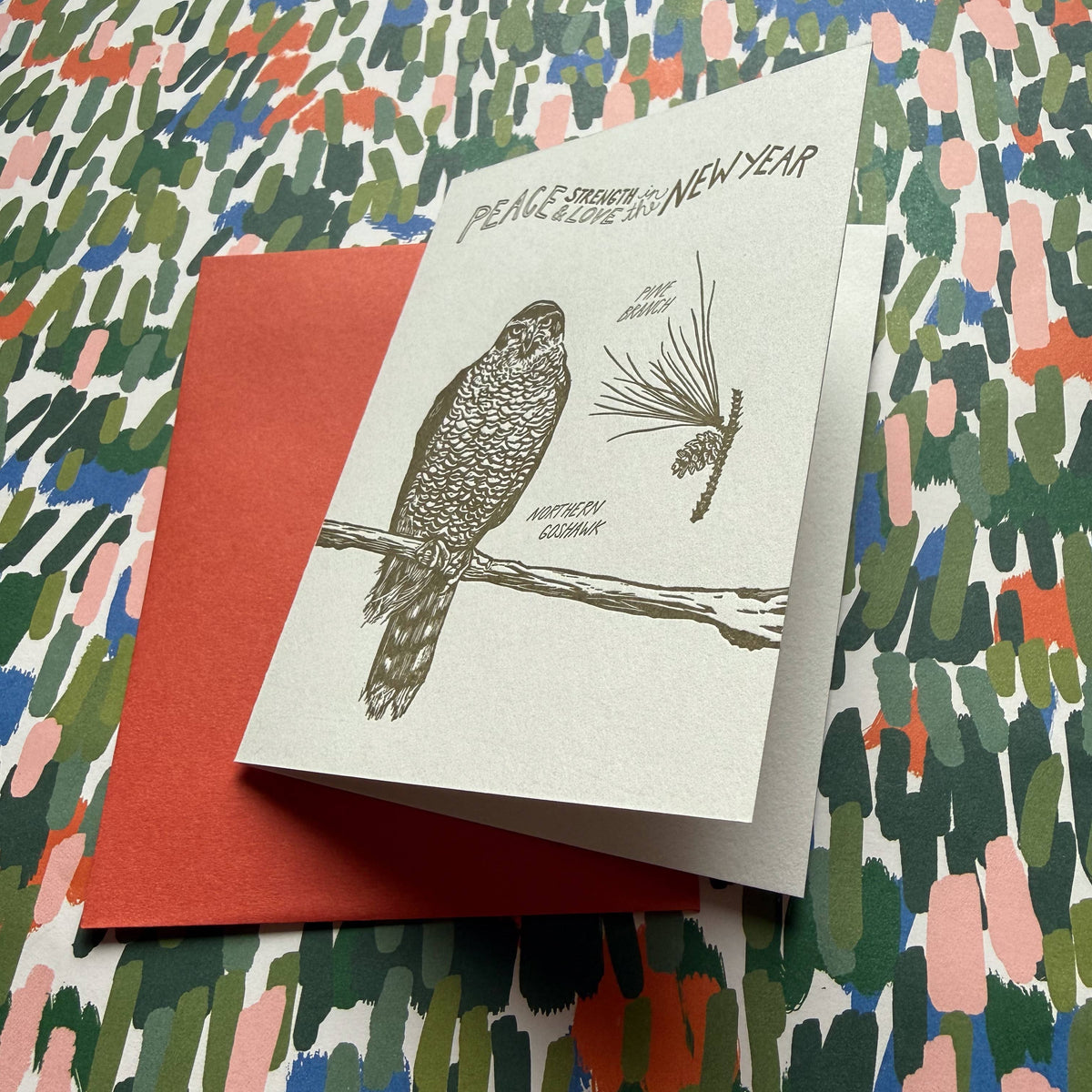 Peace In The New Year Hawk Greeting Card