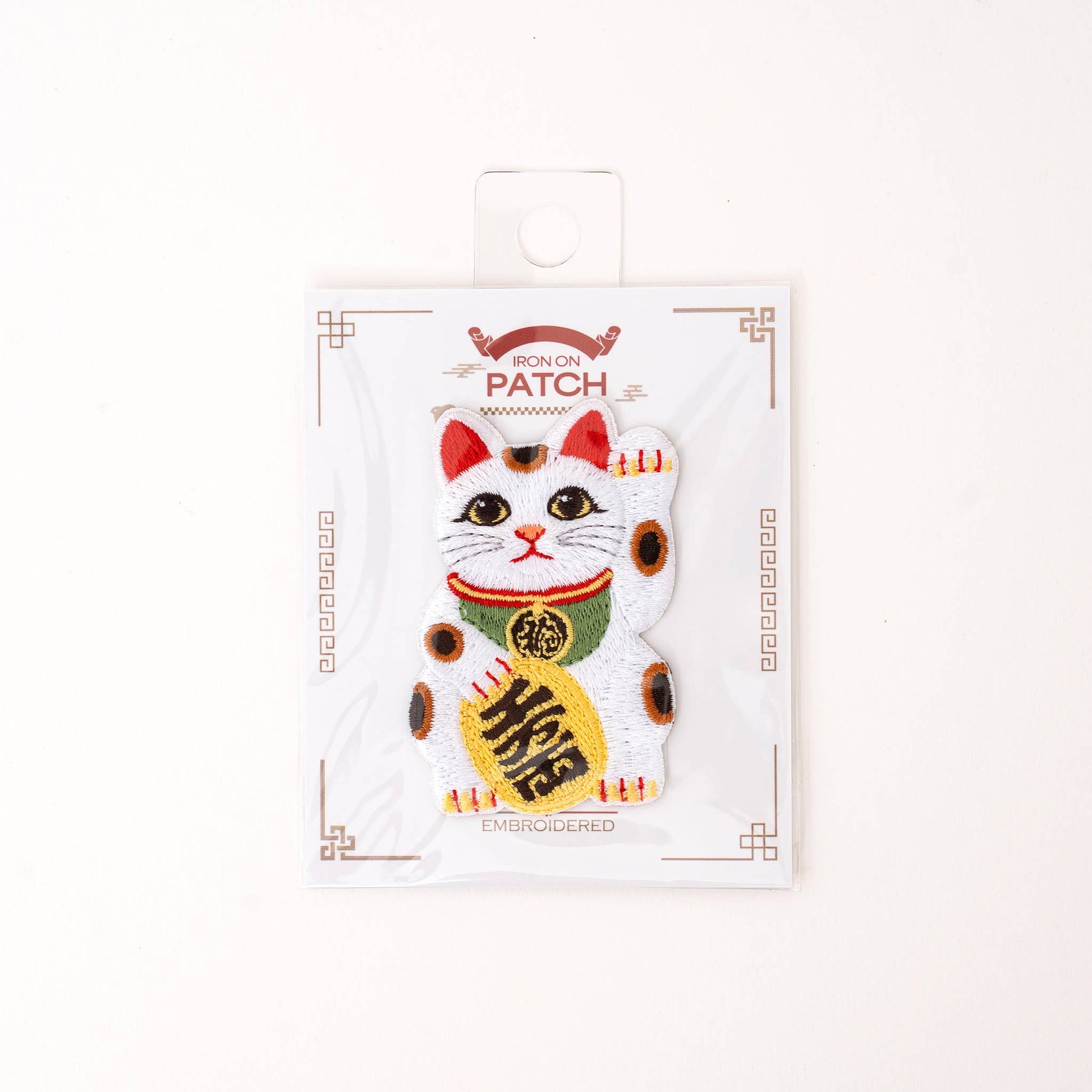 Great Zakka-Maneki Neko Lucky Cat Iron-On Patch-patches + pins-gather here online