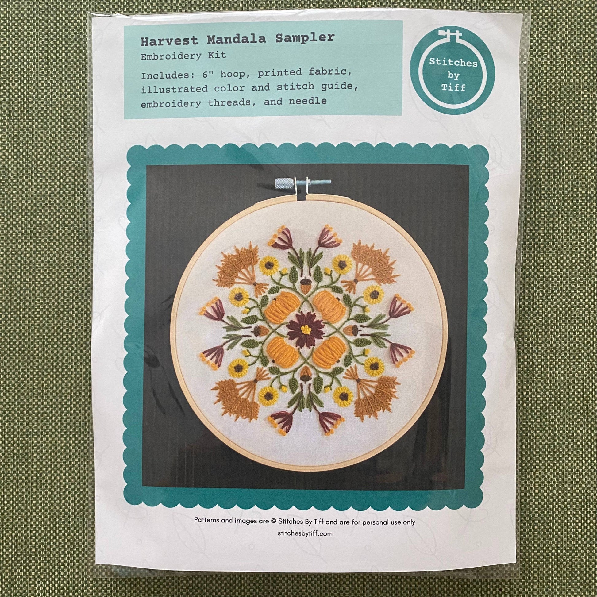 Stitches By Tiff-Harvest Mandala Embroidery Kit-embroidery kit-gather here online