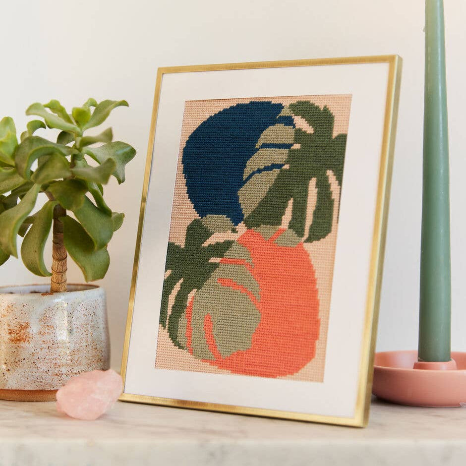 DMC-Botanical Needlepoint Kit-xstitch kit-gather here online