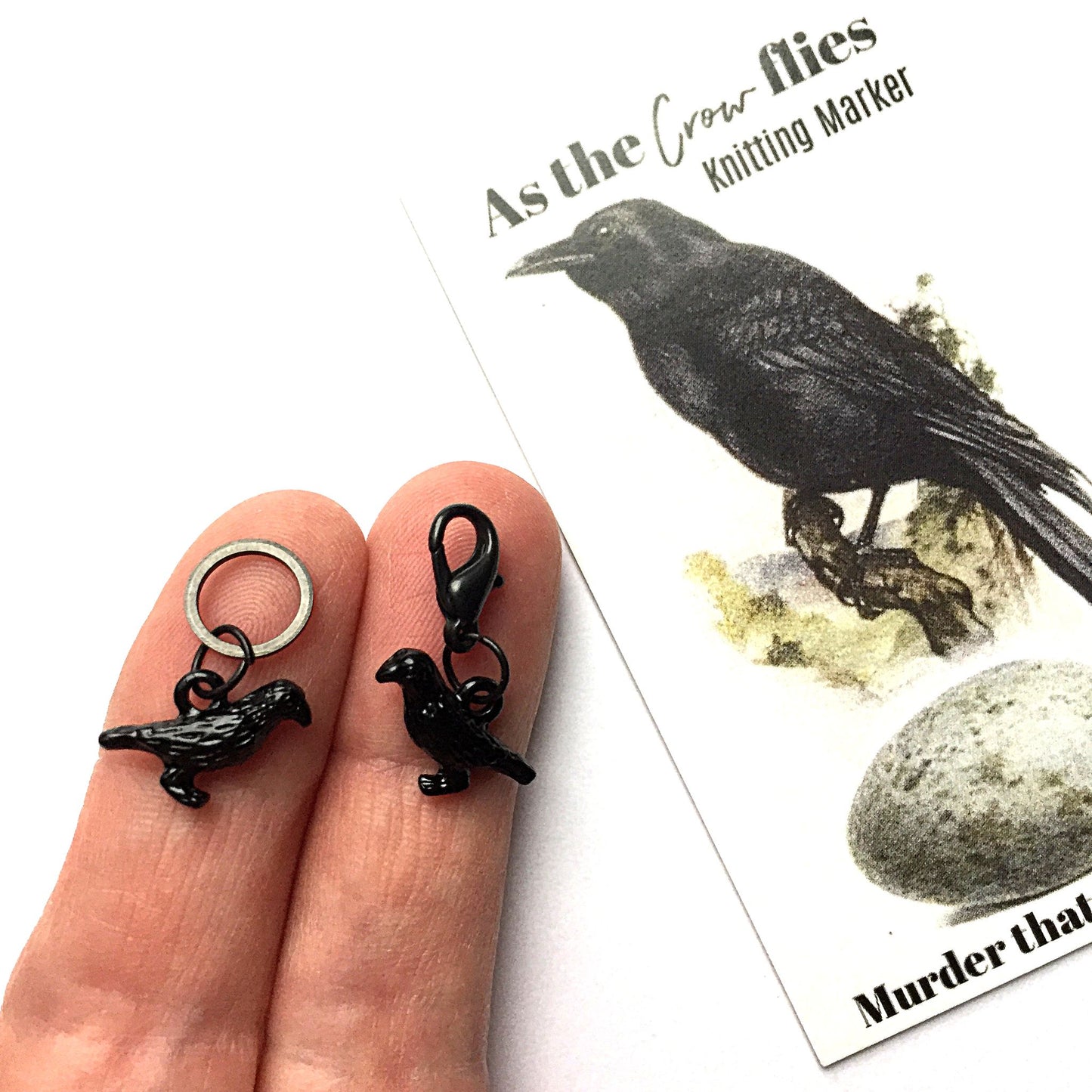 Firefly Notes-Crow Removable Stitch Marker - Single-knitting notion-gather here online