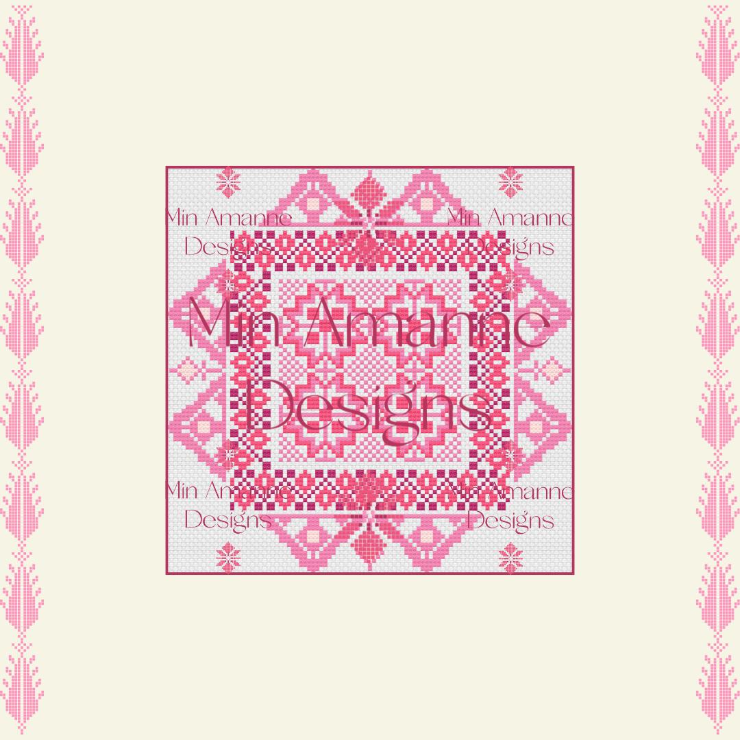 Min Amanne Tatreez Designs-Al Balaat Tatreez Kit-xstitch kit-gather here online