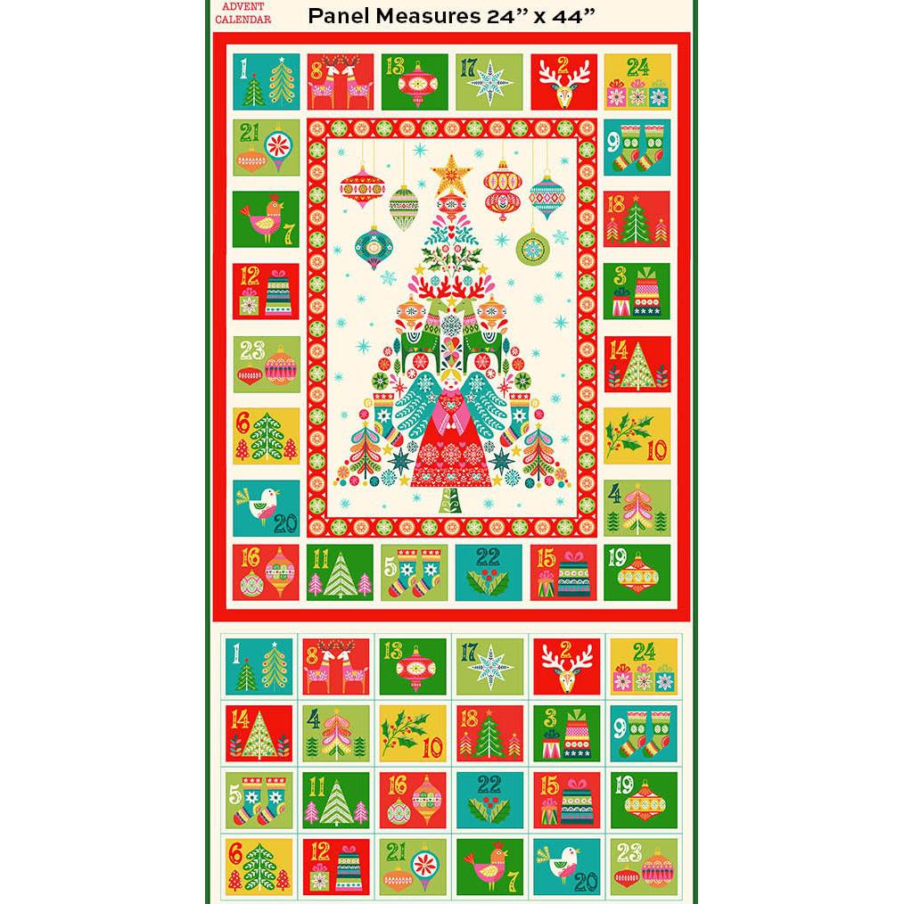 Andover-Christmas Brights Advent Calendar-fabric-gather here online