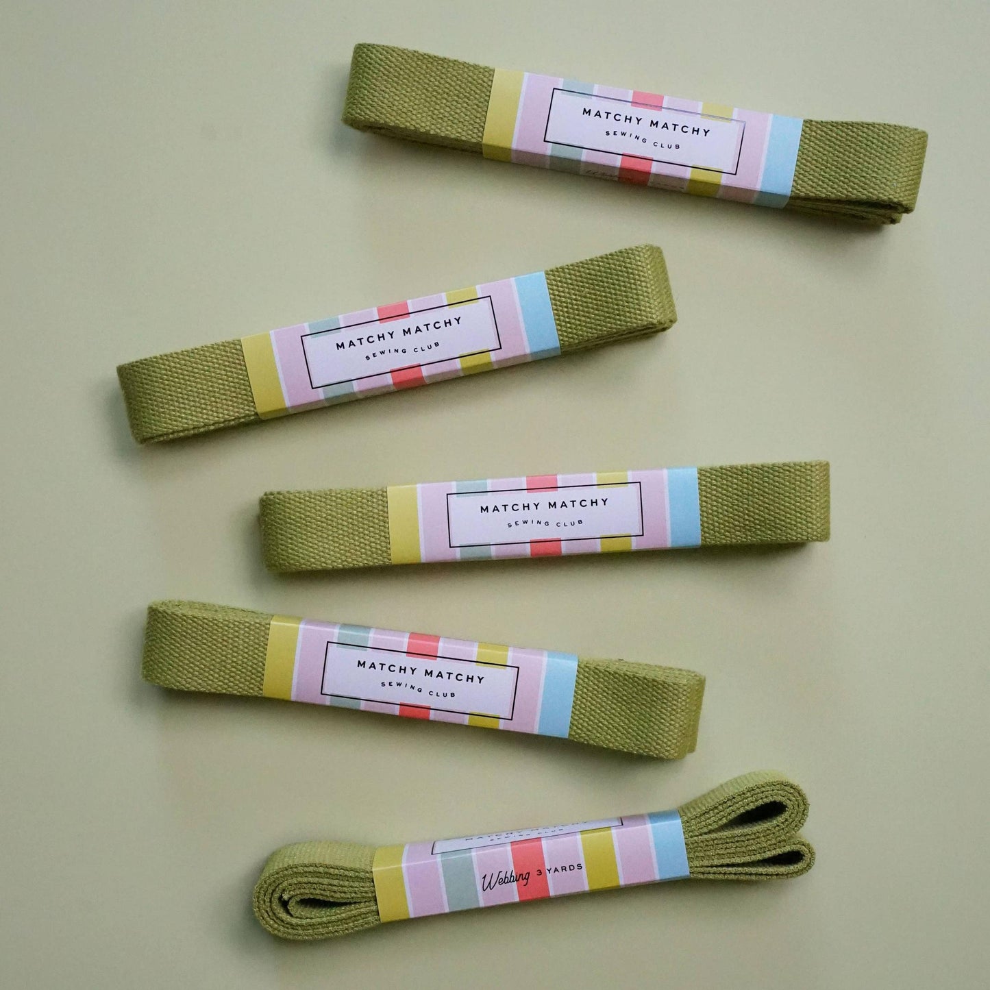 Matchy Matchy Sewing Club-Lime Webbing 1.25"-trim-gather here online