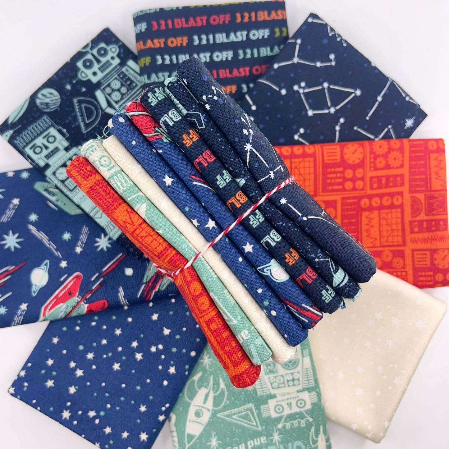 Moda-Fat Quarter Bundle of 321 Blast Off (8 Pieces)-fat quarters-gather here online
