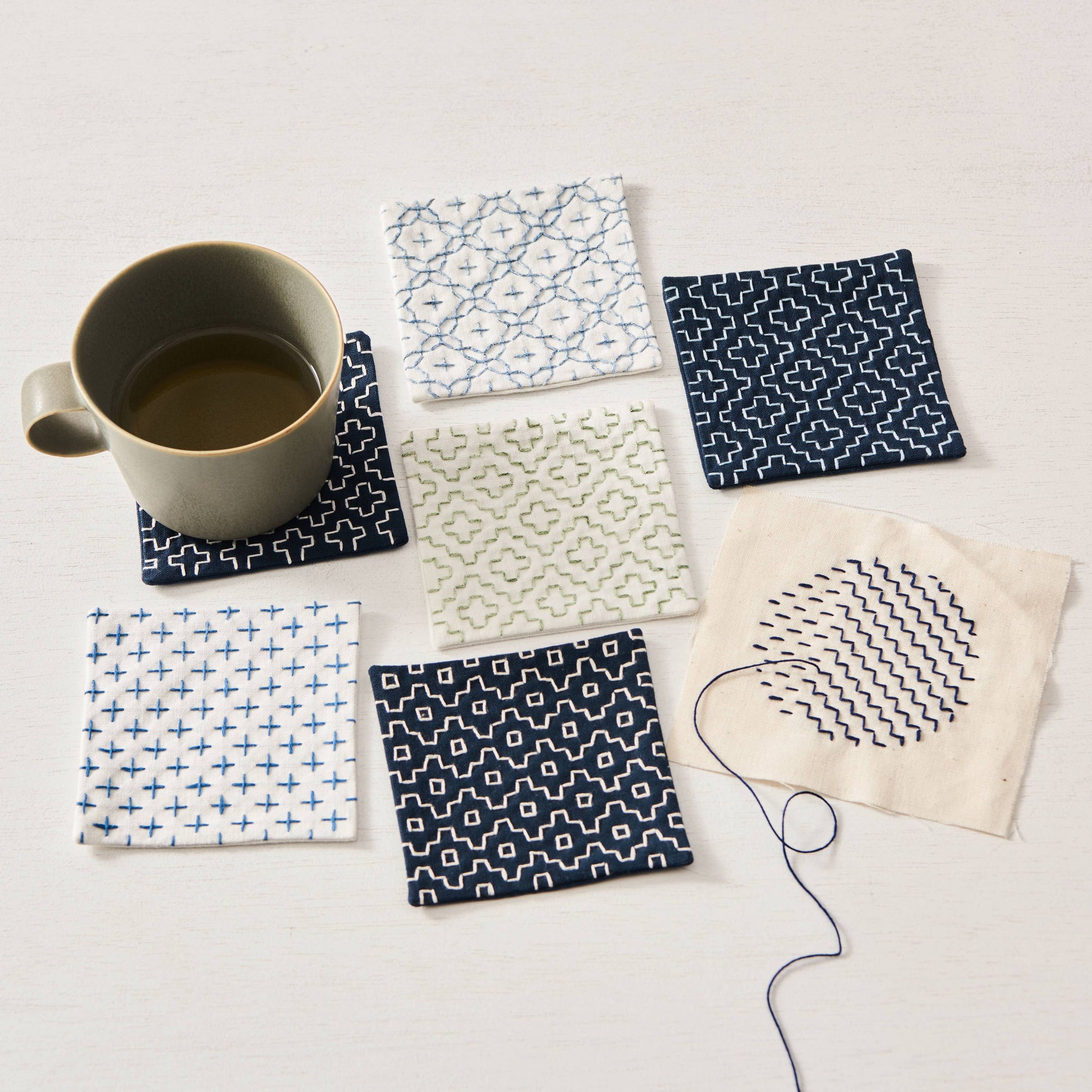 Cosmo-Sashiko Square Dotted Grid Template-embroidery notion-gather here online
