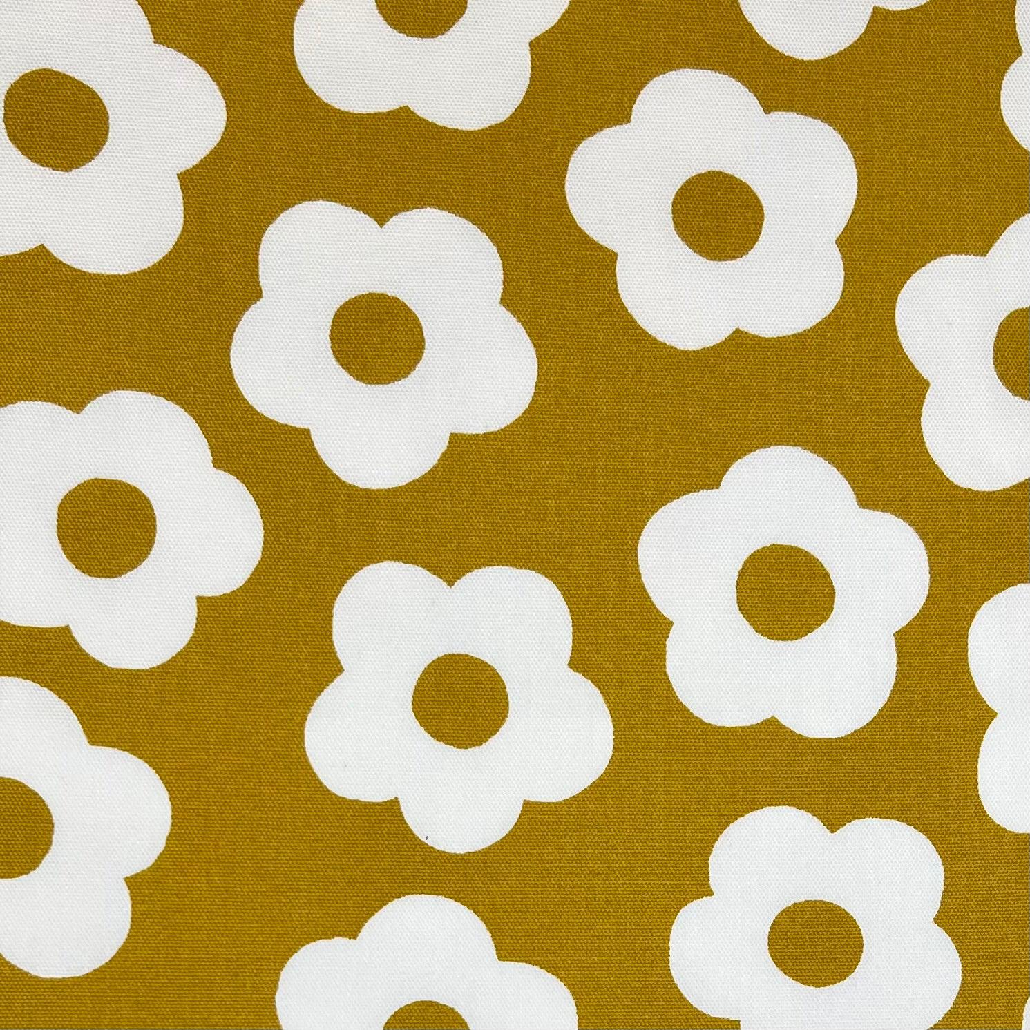 Westex-Pop Daisy On Mustard on Cotton Oxford-fabric-gather here online