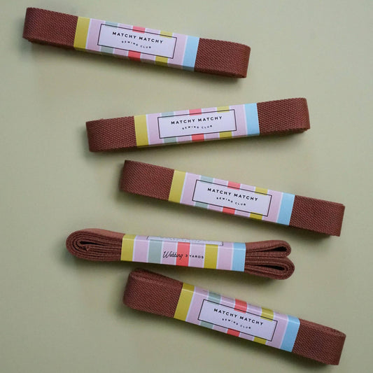 Matchy Matchy Sewing Club-Brown Webbing 1.25"-trim-gather here online