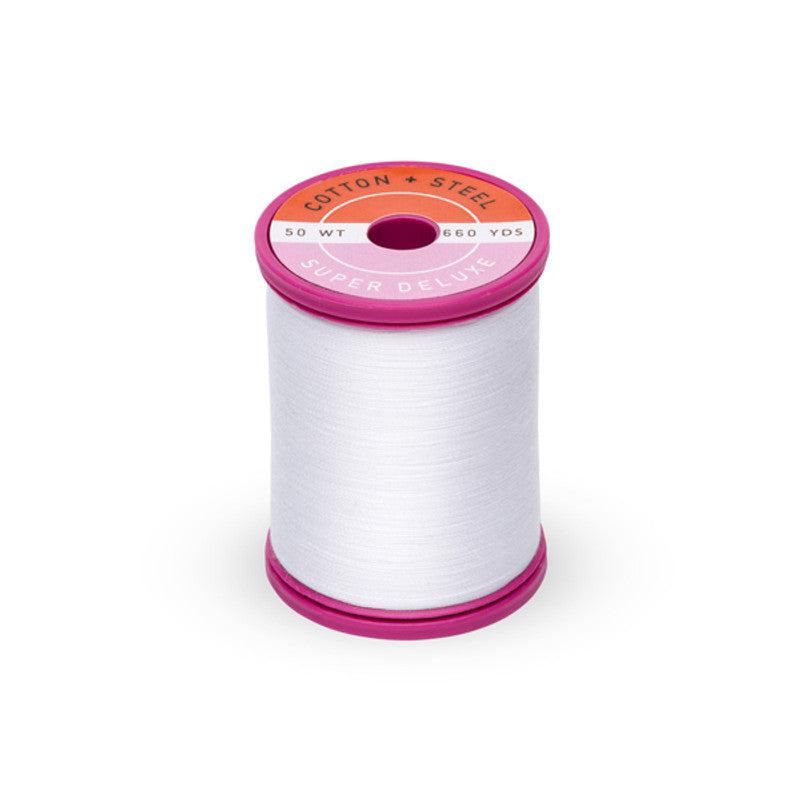 Sulky-Cotton+Steel Thread by Sulky 660 yards-thread-1001 Bright White-gather here online