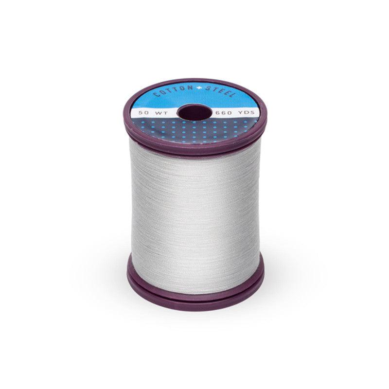 Sulky-Cotton+Steel Thread by Sulky 660 yards-thread-1236 Light Silver-gather here online