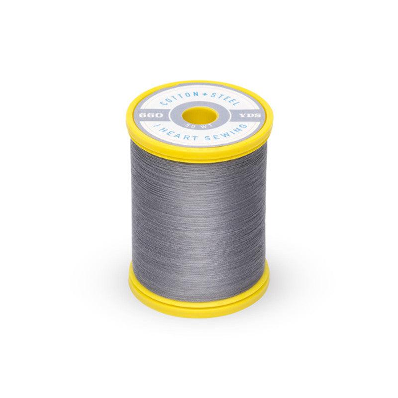 Sulky-Cotton+Steel Thread by Sulky 660 yards-thread-1295 Sterling-gather here online