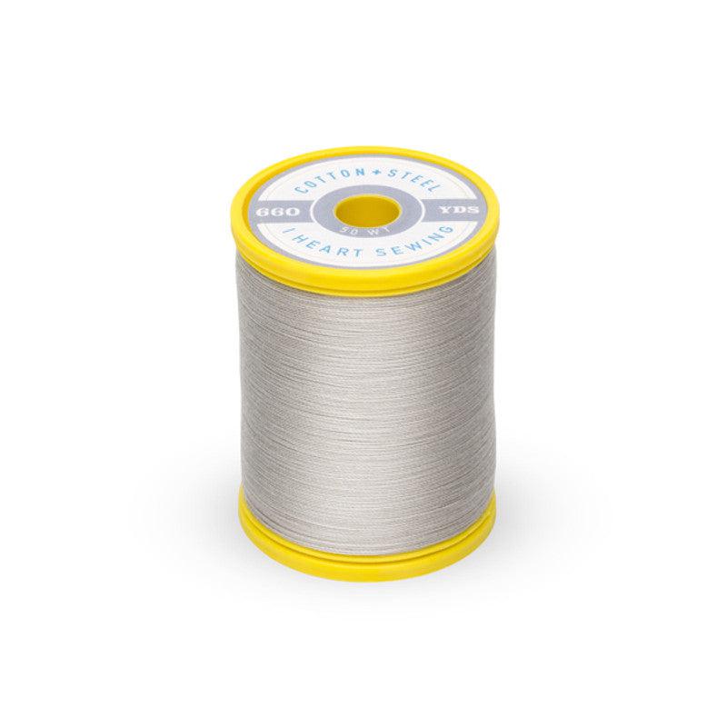 Sulky-Cotton+Steel Thread by Sulky 660 yards-thread-1328 Nickel Gray-gather here online