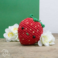 Hardicraft-DIY Crochet Kit - Strawberry Keychain-knitting / crochet kit-gather here online