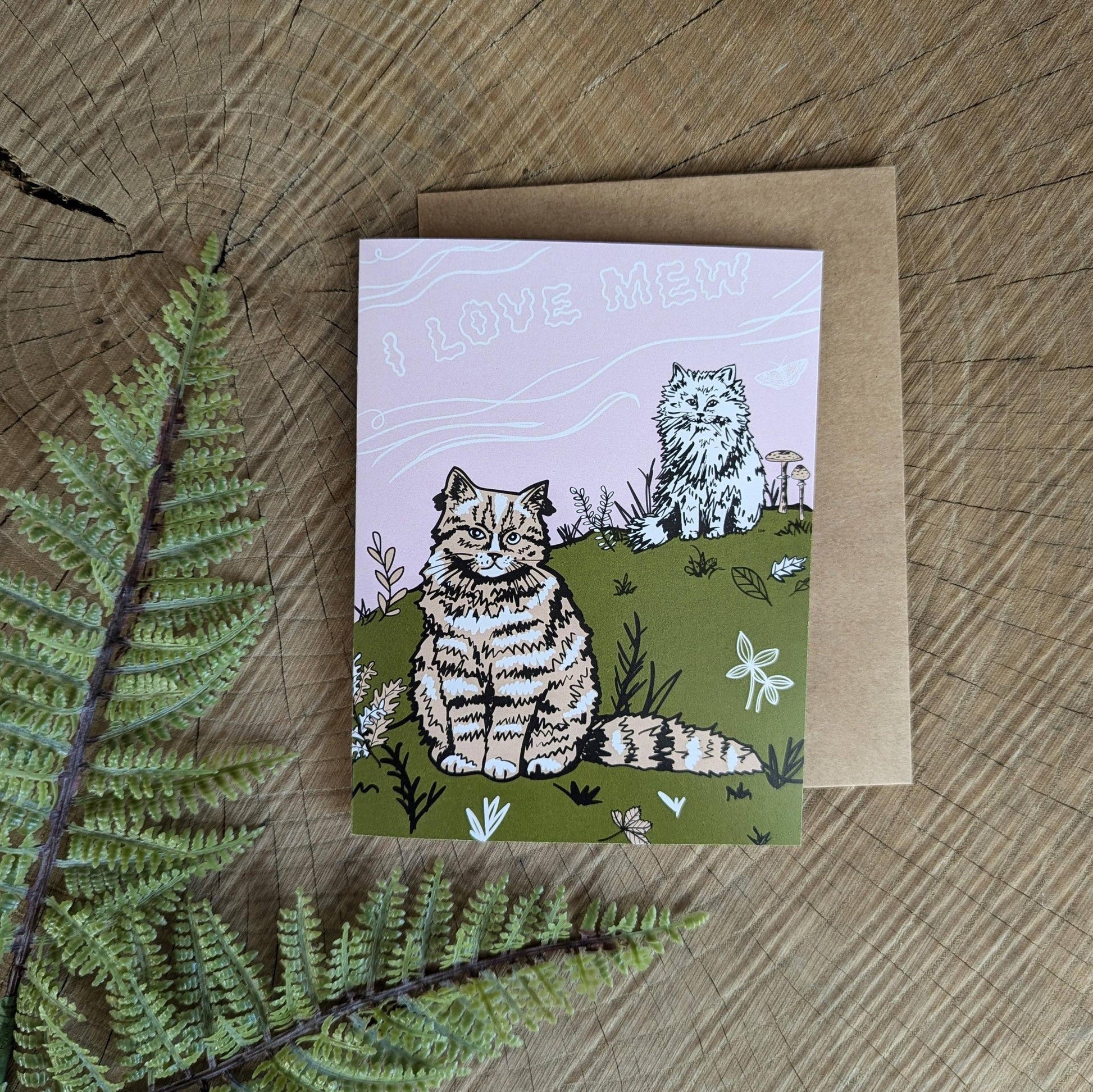 ilikesara-Greeting card | i love mew - friendship cat-greeting card-gather here online