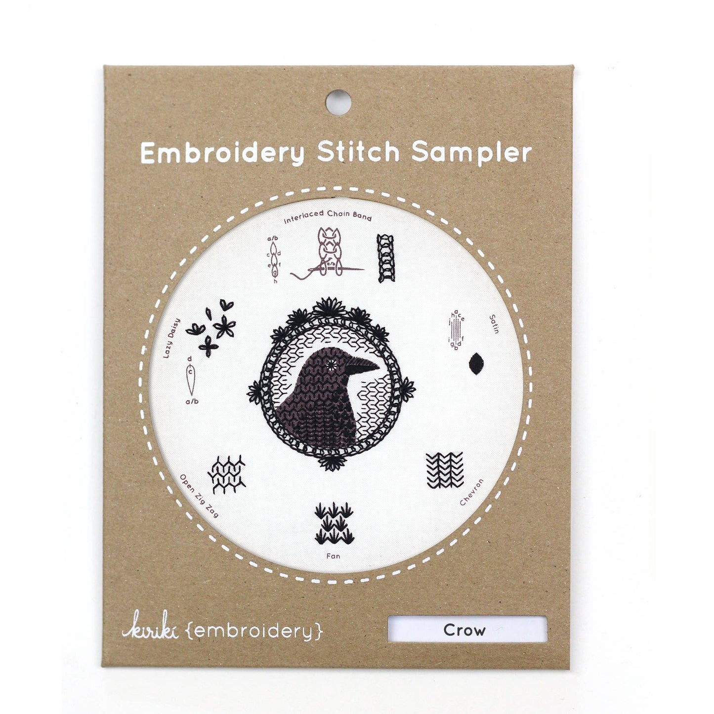 Kiriki Press-Crow Embroidery Sampler-embroidery kit-gather here online