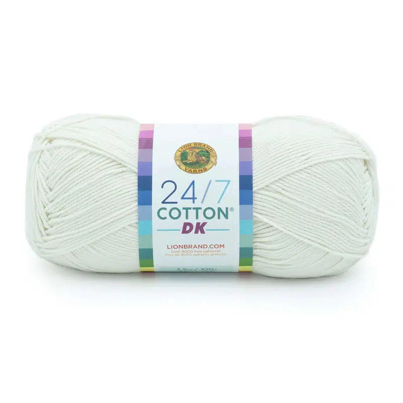 Lion Brand Yarns-24/7 Cotton DK-yarn-Cream-gather here online