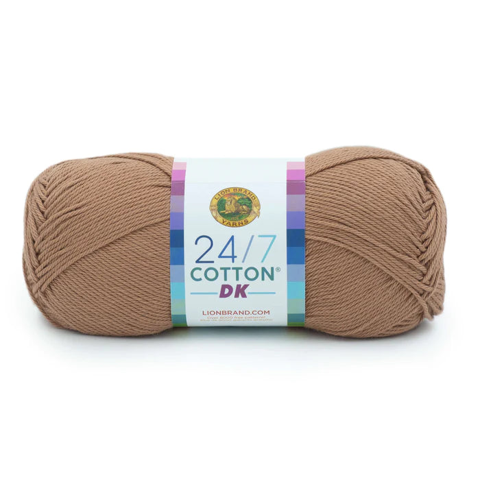 Lion Brand Yarns-24/7 Cotton DK-yarn-Cacao-gather here online