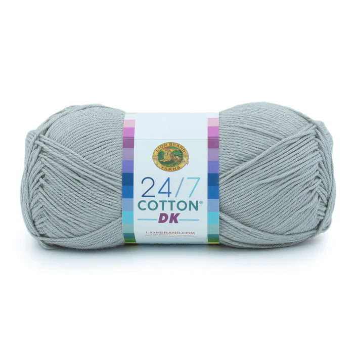 Lion Brand Yarns-24/7 Cotton DK-yarn-Silver Lining-gather here online