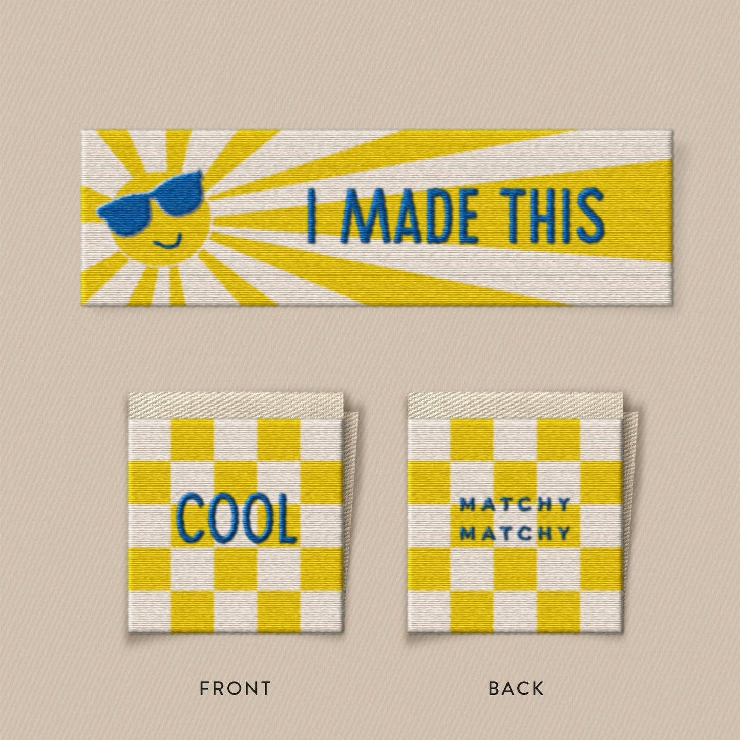 Matchy Matchy Sewing Club-So Cool Square and Rectangle Garment Labels-sewing notion-gather here online