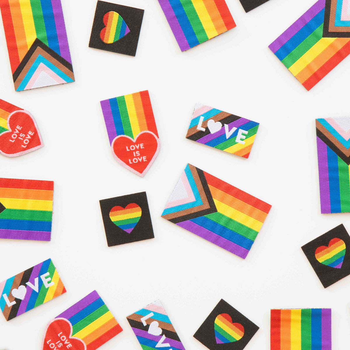 Sarah Hearts-Pride Rainbow Iron-On Labels Multipack-sewing notion-gather here online