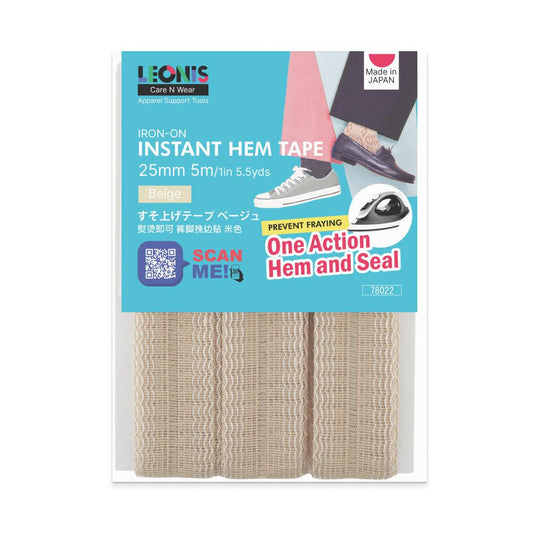 Leonis-Iron-On Instant Hem Tape - Beige-sewing notion-gather here online