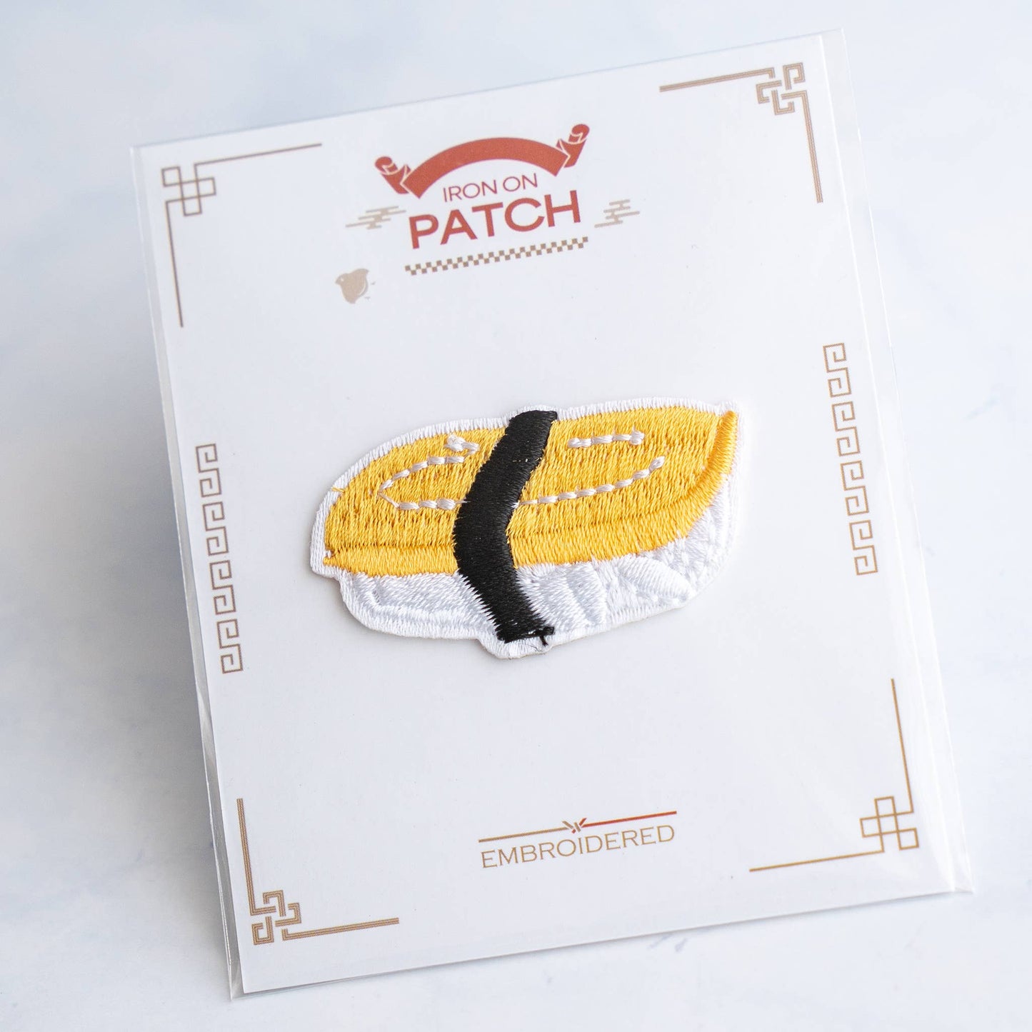U PLUS INC-Japanese Omelette Sushi Iron-On Patch-patches + pins-gather here online