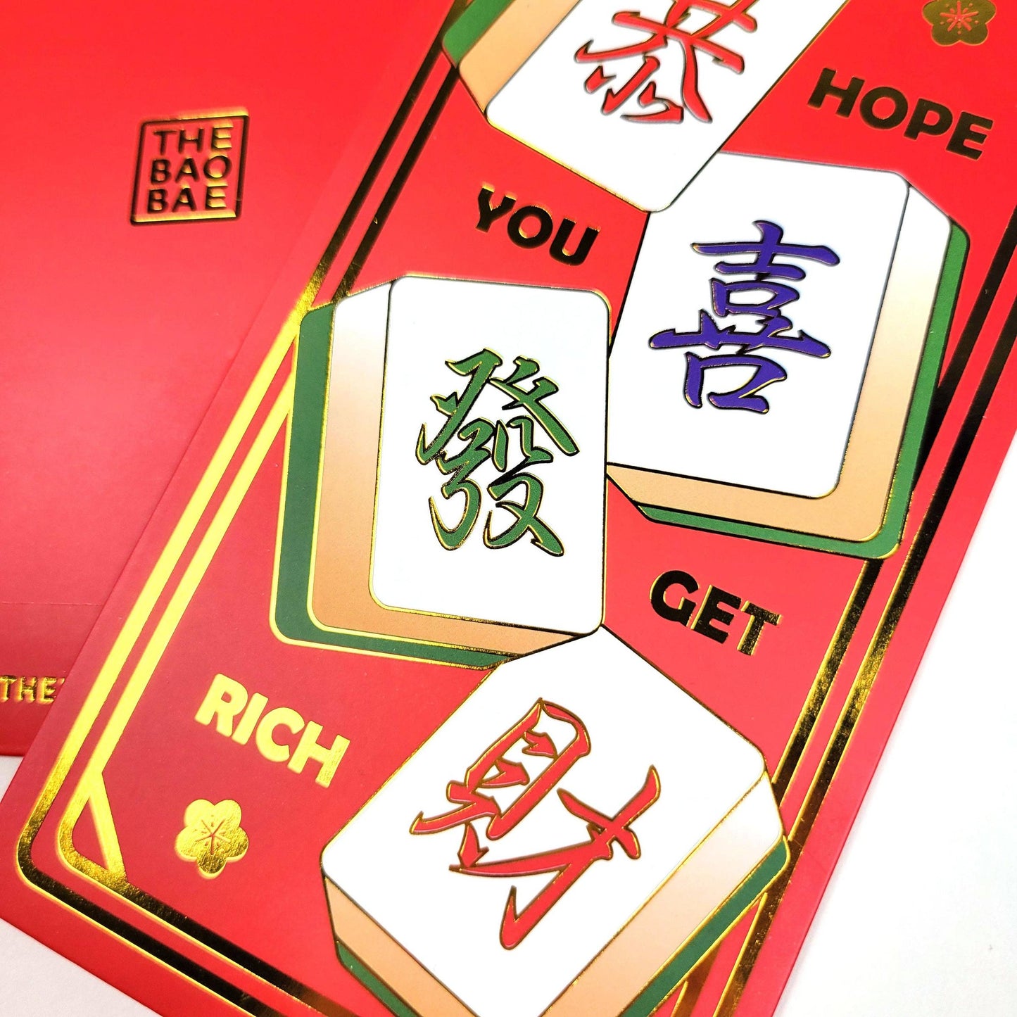 The Bao Bae-Hope You Get Rich Mahjong "Gung Hay Fat Choy" New Year Red Envelopes-greeting card-gather here online