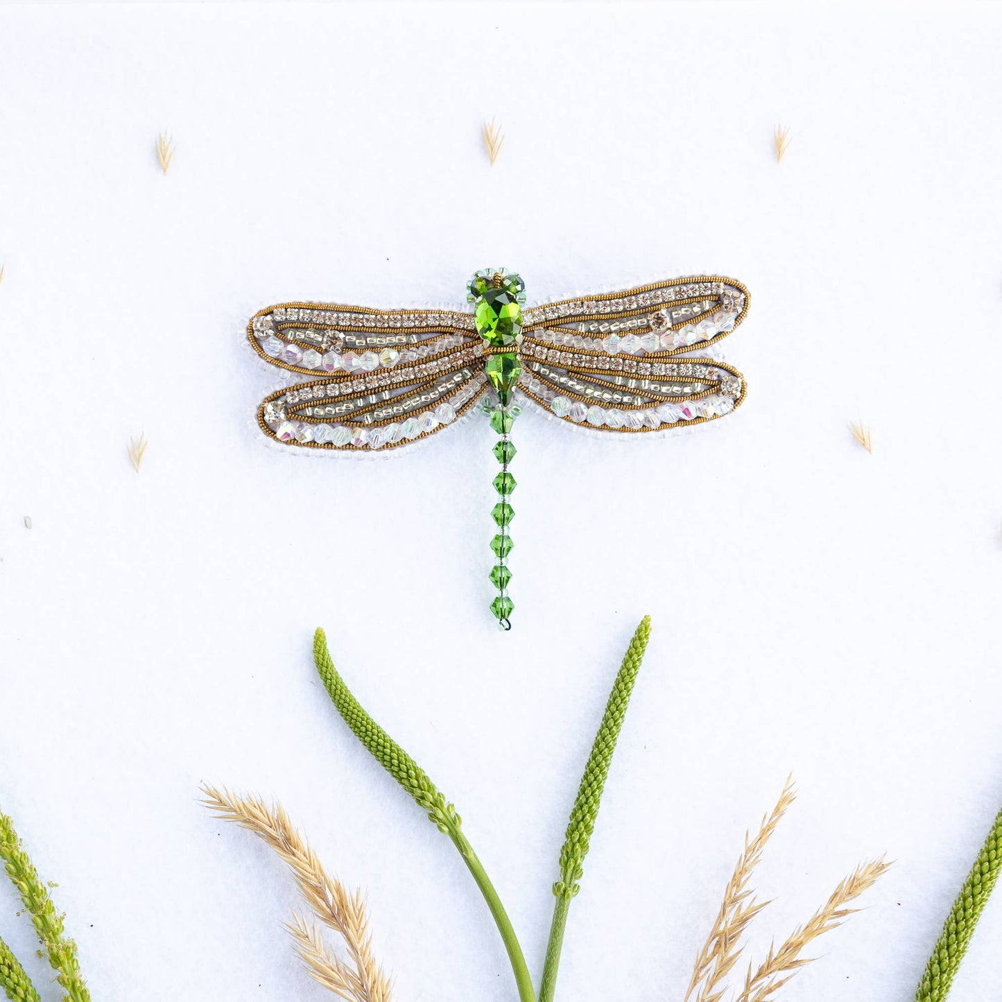 Dragonfly Beaded Brooch Kit: DIY Insect Jewelry Making