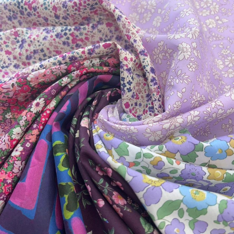 Liberty of London-Tana Lawn Color Bundle - Purple (6 pieces)-fat quarters-gather here online