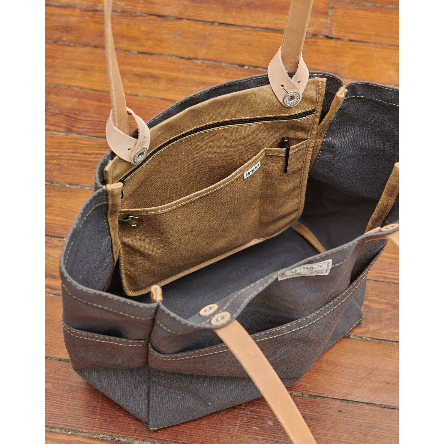 Artifact-Convertible Tote Insert & Crossbody - Olive-accessory-gather here online