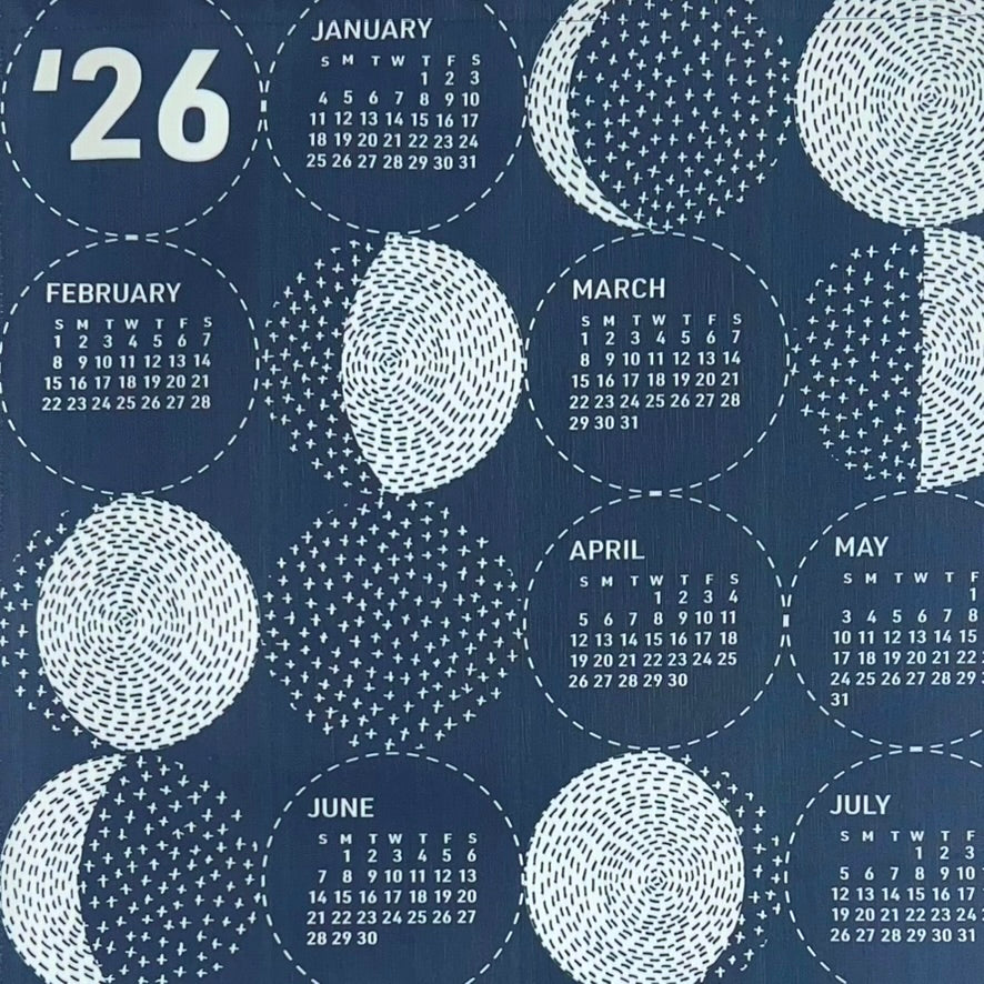 gather here-2026 Tea Towel Calendar - Moon Phases-tea towel calendar-gather here online