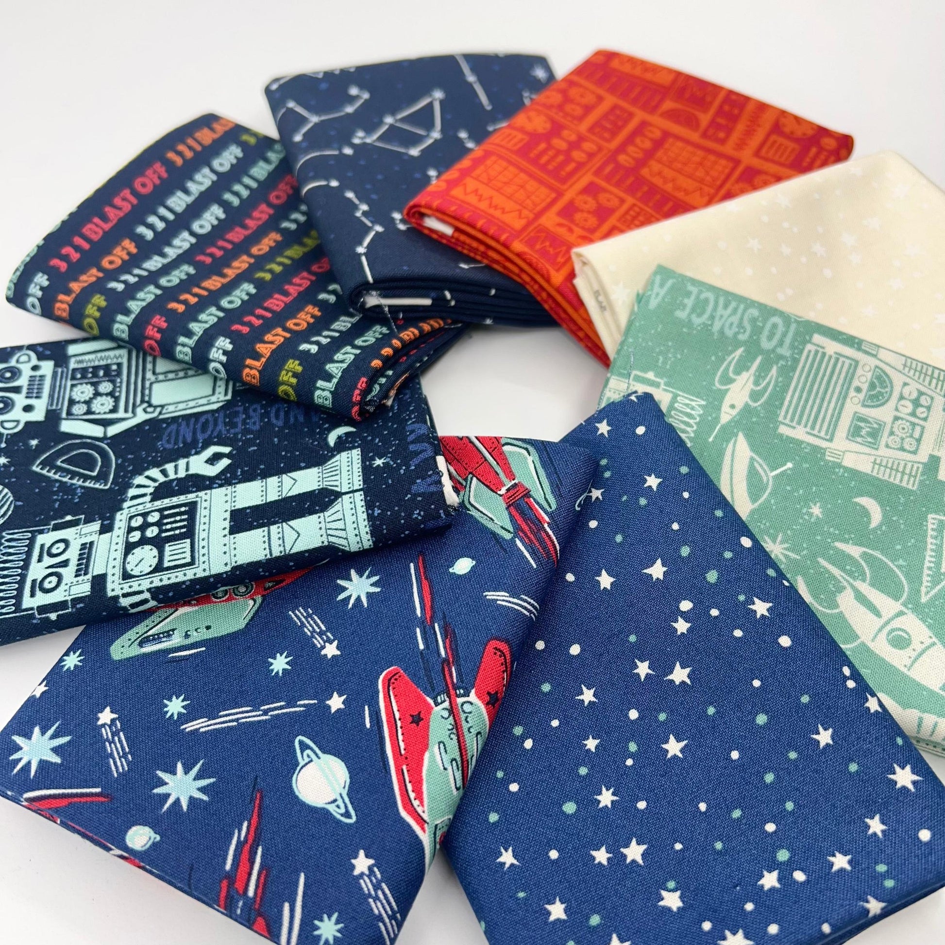 Moda-Fat Quarter Bundle of 321 Blast Off (8 Pieces)-fat quarters-gather here online